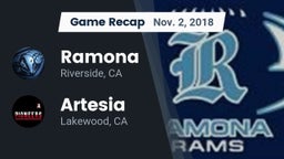 Recap: Ramona  vs. Artesia  2018