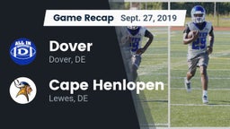 Recap: Dover  vs. Cape Henlopen  2019