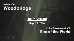 Matchup: Woodbridge High vs. Rim of the World  2016