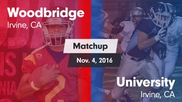 Matchup: Woodbridge High vs. University  2016
