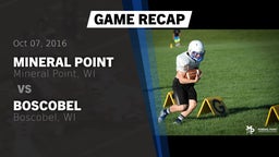 Recap: Mineral Point  vs. Boscobel  2016