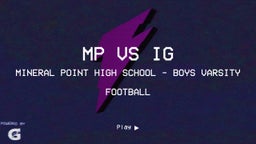 Mineral Point football highlights MP vs IG