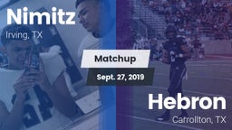Matchup: Nimitz  vs. Hebron  2019
