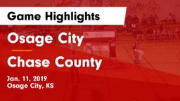 Osage City  vs Chase County  Game Highlights - Jan. 11, 2019