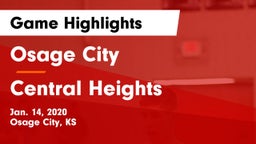 Osage City  vs Central Heights  Game Highlights - Jan. 14, 2020