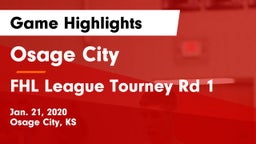 Osage City  vs FHL League Tourney Rd 1 Game Highlights - Jan. 21, 2020