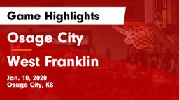 Osage City  vs West Franklin  Game Highlights - Jan. 10, 2020