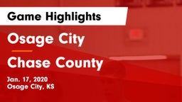 Osage City  vs Chase County  Game Highlights - Jan. 17, 2020