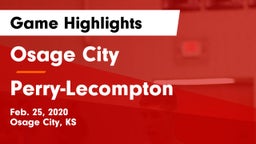 Osage City  vs Perry-Lecompton  Game Highlights - Feb. 25, 2020