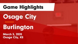 Osage City  vs Burlington  Game Highlights - March 5, 2020