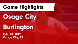 Osage City  vs Burlington  Game Highlights - Feb. 28, 2019