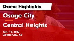 Osage City  vs Central Heights  Game Highlights - Jan. 14, 2020