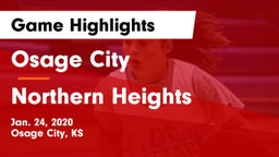 Osage City  vs Northern Heights  Game Highlights - Jan. 24, 2020
