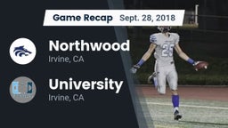 Recap: Northwood  vs. University  2018