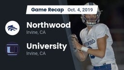 Recap: Northwood  vs. University  2019