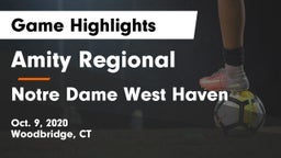 Amity Regional  vs Notre Dame West Haven Game Highlights - Oct. 9, 2020