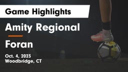 Amity Regional  vs Foran  Game Highlights - Oct. 4, 2023