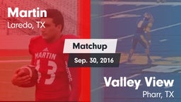 Matchup: Martin  vs. Valley View  2016