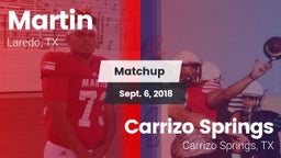 Matchup: Martin  vs. Carrizo Springs  2018