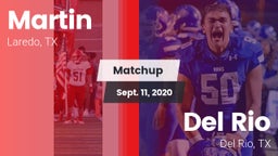 Matchup: Martin  vs. Del Rio  2020