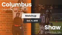 Matchup: Columbus  vs. Shaw  2018