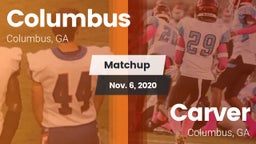 Matchup: Columbus  vs. Carver  2020