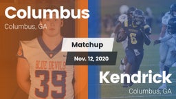 Matchup: Columbus  vs. Kendrick  2020