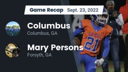 Recap: Columbus  vs. Mary Persons  2022
