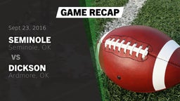 Recap: Seminole  vs. Dickson  2016