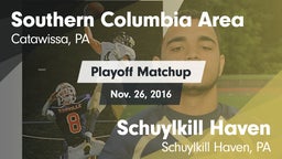 Matchup: Southern Columbia vs. Schuylkill Haven  2016