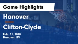 Hanover  vs Clifton-Clyde  Game Highlights - Feb. 11, 2020