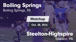 Matchup: Boiling Springs vs. Steelton-Highspire  2016