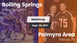 Matchup: Boiling Springs vs. Palmyra Area  2017