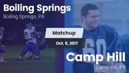 Matchup: Boiling Springs vs. Camp Hill  2017