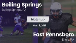 Matchup: Boiling Springs vs. East Pennsboro  2017