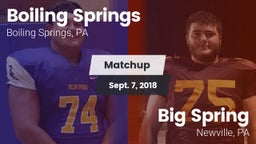 Matchup: Boiling Springs vs. Big Spring  2018