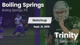 Matchup: Boiling Springs vs. Trinity  2018