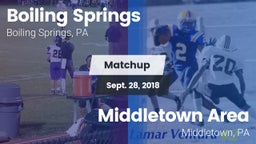 Matchup: Boiling Springs vs. Middletown Area  2018