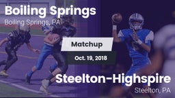 Matchup: Boiling Springs vs. Steelton-Highspire  2018