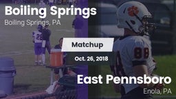 Matchup: Boiling Springs vs. East Pennsboro  2018