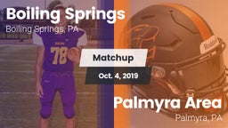 Matchup: Boiling Springs vs. Palmyra Area  2019