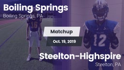 Matchup: Boiling Springs vs. Steelton-Highspire  2019