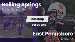 Matchup: Boiling Springs vs. East Pennsboro  2019