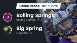 Recap: Boiling Springs  vs. Big Spring  2020