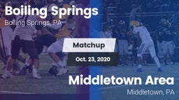 Matchup: Boiling Springs vs. Middletown Area  2020