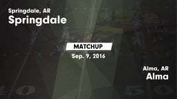 Matchup: Springdale High vs. Alma  2016