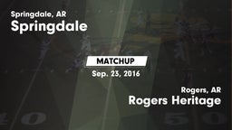 Matchup: Springdale High vs. Rogers Heritage  2016