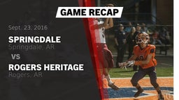 Recap: Springdale  vs. Rogers Heritage  2016