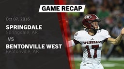 Recap: Springdale  vs. Bentonville West 2016