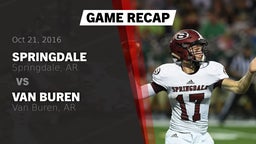 Recap: Springdale  vs. Van Buren  2016